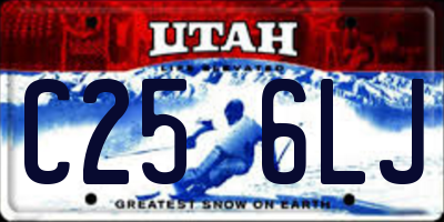 UT license plate C256LJ
