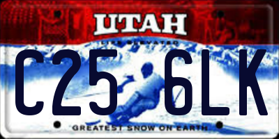 UT license plate C256LK