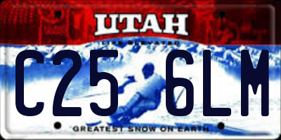 UT license plate C256LM