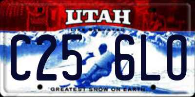 UT license plate C256LO