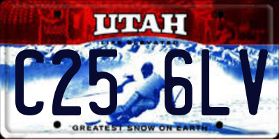 UT license plate C256LV