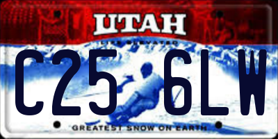 UT license plate C256LW