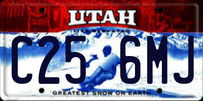 UT license plate C256MJ