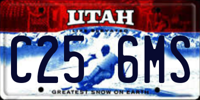 UT license plate C256MS