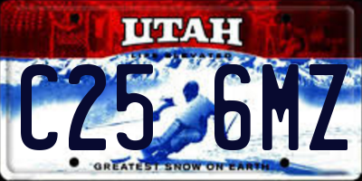 UT license plate C256MZ