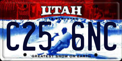 UT license plate C256NC