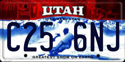 UT license plate C256NJ
