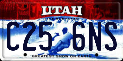 UT license plate C256NS