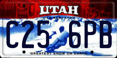 UT license plate C256PB