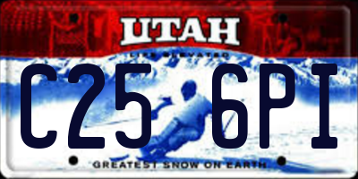 UT license plate C256PI