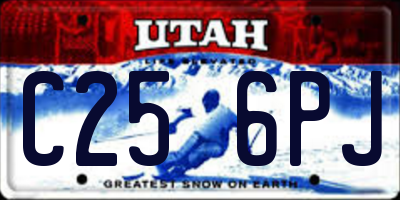 UT license plate C256PJ