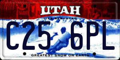 UT license plate C256PL