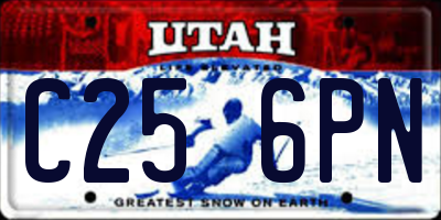 UT license plate C256PN