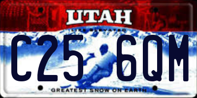 UT license plate C256QM