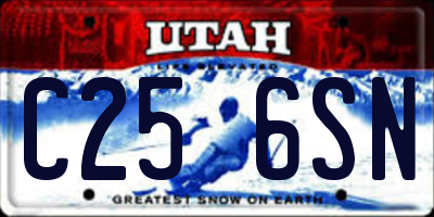 UT license plate C256SN