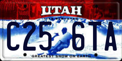 UT license plate C256TA