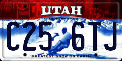 UT license plate C256TJ