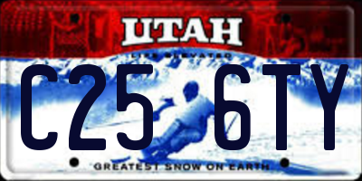 UT license plate C256TY