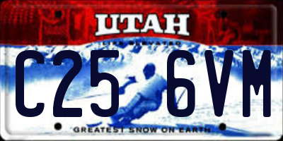 UT license plate C256VM