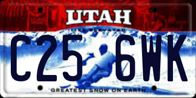UT license plate C256WK