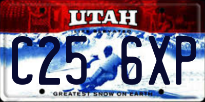 UT license plate C256XP