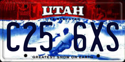 UT license plate C256XS