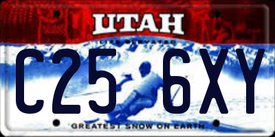 UT license plate C256XY
