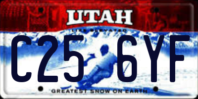 UT license plate C256YF