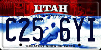 UT license plate C256YI
