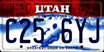 UT license plate C256YJ