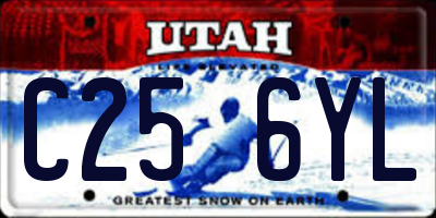 UT license plate C256YL