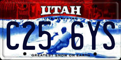 UT license plate C256YS