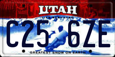 UT license plate C256ZE