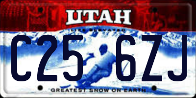 UT license plate C256ZJ