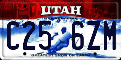 UT license plate C256ZM