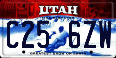UT license plate C256ZW