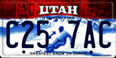 UT license plate C257AC