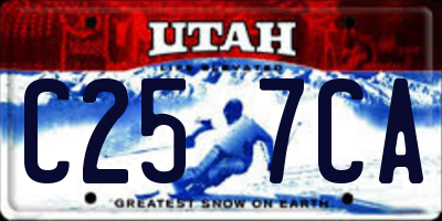 UT license plate C257CA
