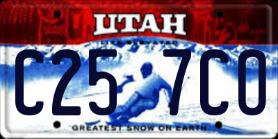 UT license plate C257CO