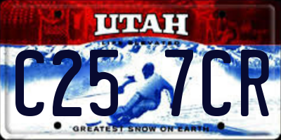 UT license plate C257CR