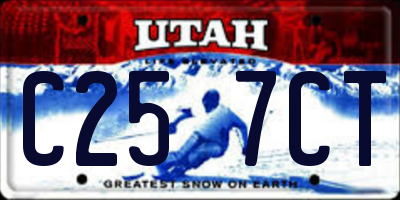UT license plate C257CT