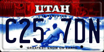 UT license plate C257DN