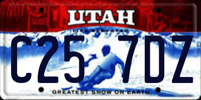 UT license plate C257DZ