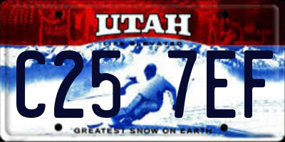 UT license plate C257EF
