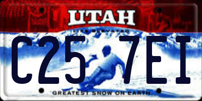 UT license plate C257EI