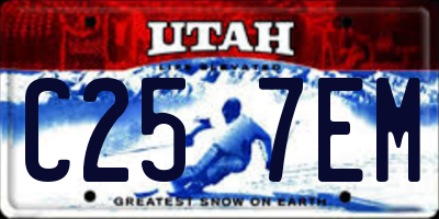 UT license plate C257EM