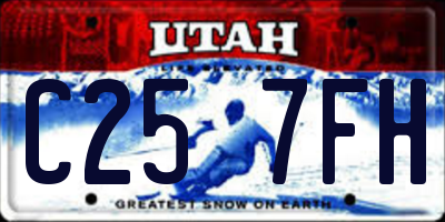 UT license plate C257FH