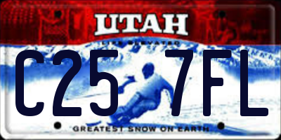 UT license plate C257FL