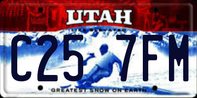 UT license plate C257FM