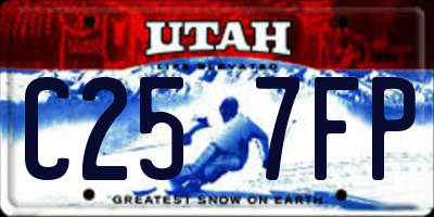 UT license plate C257FP